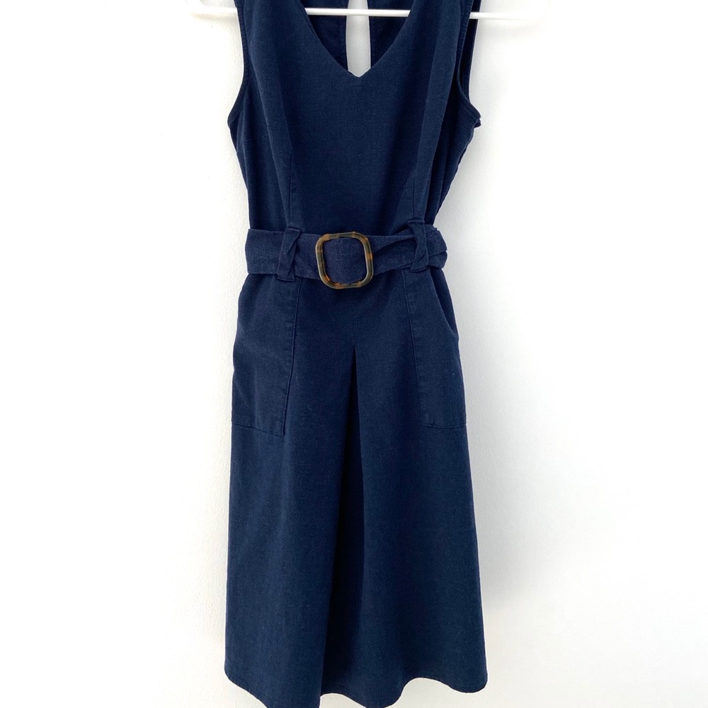 Adorable Summer Dress with Leopard Belt Buckle